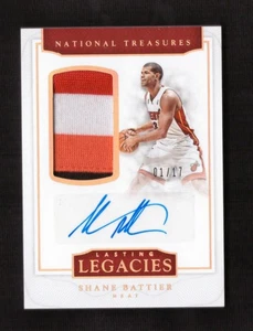 2016-17 National Treasures Shane Battier Lasting Legacies Patch Auto 01/17 - Picture 1 of 2