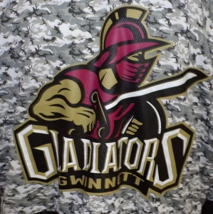2015 NHL HOCKEY GWINNETT GLADIATORS SCHWARZ WEISS CAMO KROGER PROMO XL TRIKOT - Bild 1 von 5