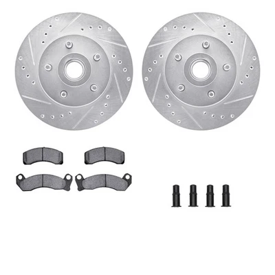 For Mercury Grand Marquis 81 Drilled & Slotted Front Brake Kit w Super Duty Pads — 第 1/3 张图片