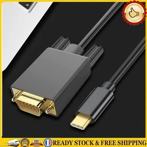 FR 1.8M/6FT Converter Cable Useful USB3.1 Type-C To VGA Adapter Cable for MacBoo - Afbeelding 1 van 10