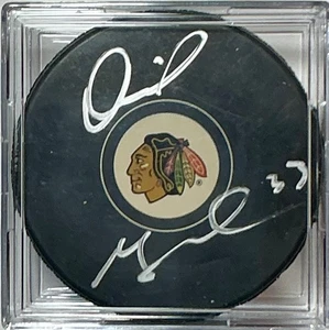 Dirk Graham autographed Chicago Blackhawks Souvenir Puck / S&F COA - Picture 1 of 2