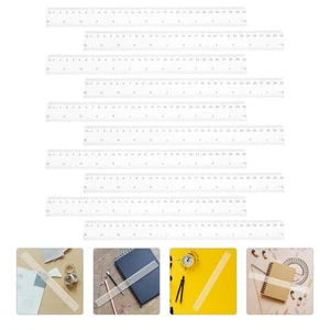  12 Pcs Transparent Scale Ruler Clear for Students Back to School Supplies - Picture 1 of 12