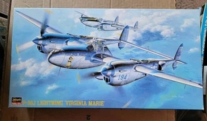 Hasegawa 1/48 Scale P-38J Lightning 'Virginia Marie' 09101 Open Box - Bild 1 von 12