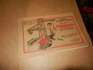 A C Gilbert Erector #10 Set Manual, 1928, Reproduction - Picture 1 of 4