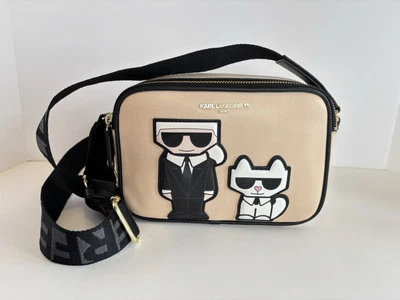 KARL LAGERFELD PARIS Cat Shoulder Bag CAMERA STYLE CROSSBODY - Image 1 of 4