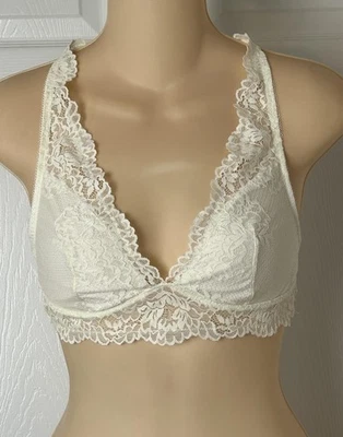 Lencería Maidenform Bralette Mujer Mediana Marfil Encaje Espalda Corredora Sin Alambres DM1126 Foto 1 de 4