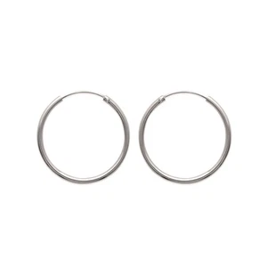 Boucles d'oreilles Argent 925 Créoles 2mm Unisexe - Picture 1 of 10