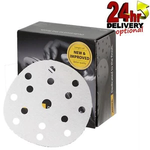 Mirka weiß Basecut Klett 150 mm Schleifscheiben - Box 100 6 Zoll Schleifmittel P180 Körnung - Bild 1 von 1