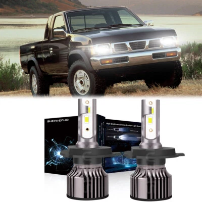 Kit de faros LED de 2 lados para camioneta Nissan 6000K blanco haz alto bajo Foto 1 de 4