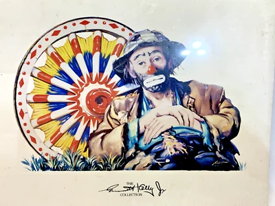 Vtg 1997 Clown Carnival Wheel 8x10 SEALED Unframed Art Print Emmett Kelly Jr X - Image 1 of 4