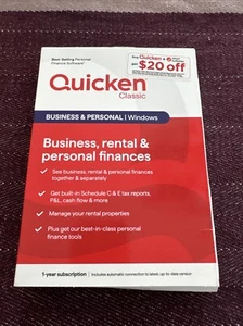 Quicken Classic Business & Personal 1 Yr Subscription Key Card New 841798102169 - Picture 1 of 1