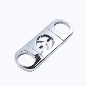 Luxury Heavy Stainless Steel Double Blades Pocket Cigars Cutter - Picture 1 of 2