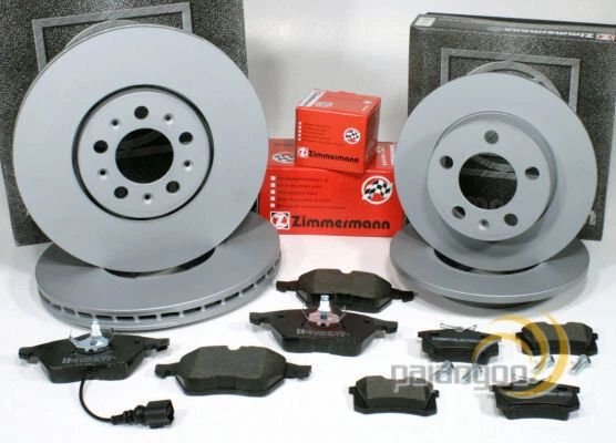 Zimmermann Bremsen Set Ø 288 mm + Ø 230 mm vorne hinten für VW Polo Skoda Seat - Bild 1 von 4