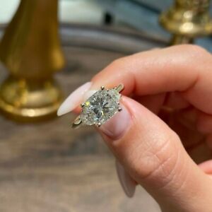 Cushion Cut  2.00 Carat Real Lab Created Grown Diamond Wedding Ring 950 Platinum