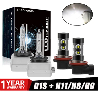 Para For BMW X5 2007-2016 2017 Faro HID blanco alto-bajo + luces antiniebla LED - Изображение 1 из 4