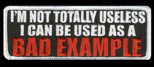 I'm not totally useless EMBROIDERED IRON ON 4 INCH BIKER PATCH - Picture 1 of 1