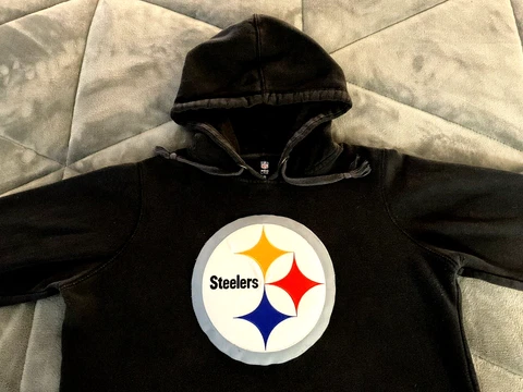 Pittsburg Steelers Mens Hoodie NFL Pro Line Black Long Sleeve Pullover Sz XL Cover