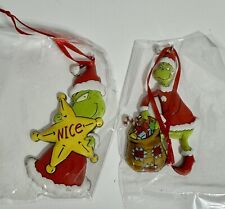 Grinch Christmas Ornaments Set Of 2 Dr. Seuss