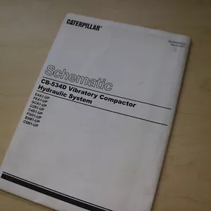 Caterpillar CB-534D Compactor HYDRAULIC System Schematic shop diagram manual - Picture 1 of 6
