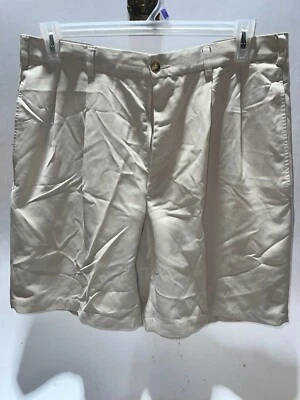 PERRY ELLIS PORTFOLIO KHAKI BEIGE TAN PLEATED SHORT MEN 36 Classic Golf Walk - Image 1 of 4