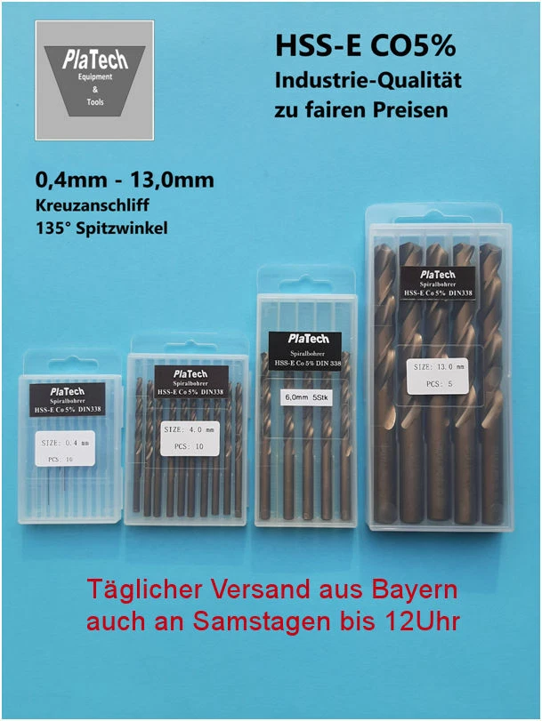 Giilayky 51-teiliges HSS-Bohrer-Set 1–6 Mm – In 0,1 Mm Schritten Für Metall & Kunststoff