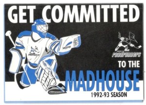 1992-93 Phoenix Roadrunners IHL Hockey Schedule !!! Budweiser