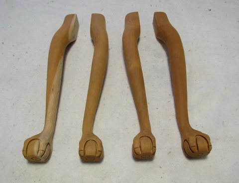 Cherry Ball and Claw furniture legs, chair/bench length, set of 4 Cover