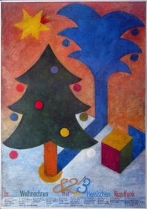WEIHNACHTEN - 1982 - Plakat - Hessischer Rundfunk - Günther Kieser - Poster - A0 - Picture 1 of 1