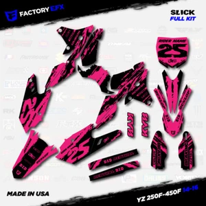 Black & Pink Slick Graphic Kit fits Yamaha YZ250F YZ450F 14-16 YZF 250 450 - Picture 1 of 5