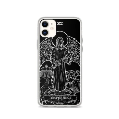 Capa telefone cartão de tarô temperança iPhone haserot anjo gótico horror oculto presente - Imagem 1 de 4
