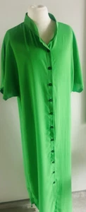 Stylisches Maxi- Sommer-Hemdblusen Kleid Apfelgrün –1 x getragen – Gr. S-M - Bild 1 von 3