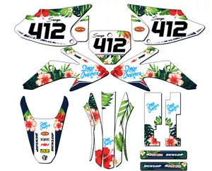 2008-2014 CRF 230 F TROPIC White Senge Graphics Kit Compatible with Honda - Foto 1 di 10