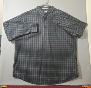 LL Bean Dress Shirt Men's XXL Reg Blue Green Plaid Check Button Down Long Sleeve - Picture 1 of 6