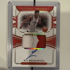 2021-22 Panini National Treasures Rui Hachimura Clutch Factor Patch Auto /25 - Picture 1 of 4