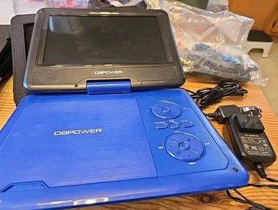 DBPOWER Portable DVD Player 11.5" 9" Swivel Screen Blue PD928 - Image 1 of 4