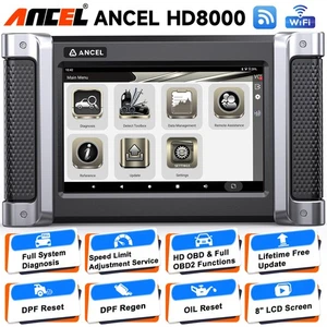 ANCEL HD8000 Diesel Heavy Duty HD Truck Scanner D.PF Regen OBD2 Diagnostic Tool - Picture 1 of 22
