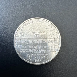 Münze 10 Euro Republik Österreich 2003 Schlosshof Arbeitende Bauern - Bild 1 von 2