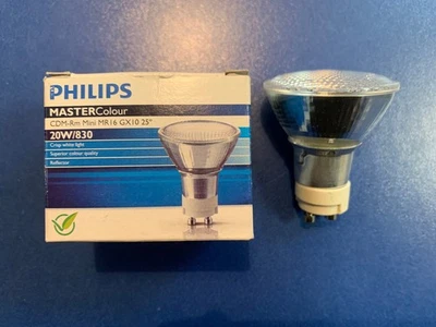 PHILIPS Halogen Metal Vapor Lamp Master Colour CDM-Rm Mini 20W 830 GX10 MR16 25° - Image 1 of 4