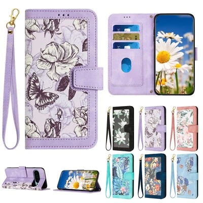 For Google Pixel  9 Pro XL 7A 8A 9A Pro Pattern Leather Flip Wallet Phone Case - Image 1 of 4