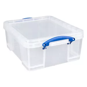 Really Useful Box 17L Plastic Container w/Snap Lid & Clip Lock Handles(Open Box) - Picture 1 of 8