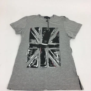 Smash Unisex Kids T-Shirt Gray Heathered United Kingdom Flag 100% Cotton Tee 14 - Picture 1 of 11