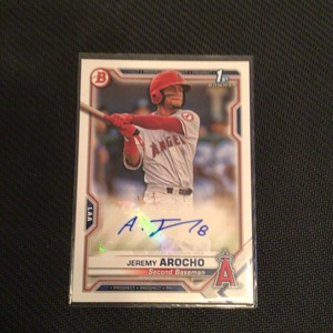 2021 Bowman Jeremy Arocho 1st Prospect Auto Autograph #PAPR-JA Angels