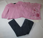 Calvin Klein baby girls 3 PC dress leggings Pink & denim 24M 3703091-99 NWT^^