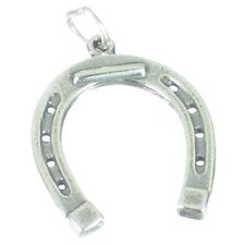 Horseshoe sterling silver large charm pendant .925 x 1 Horse Shoe Luck