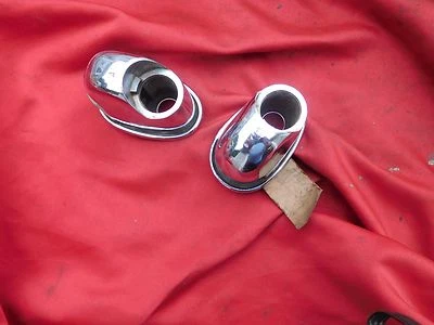NOS Kaiser Frazer Rear Swivel Handle BASE (2) Heavy Chrome One Lens 200669? - Image 1 of 3