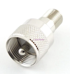 UHF Male to Type F Female Coax Adapter Connector - USA Ham Radio Seller - Picture 1 of 2