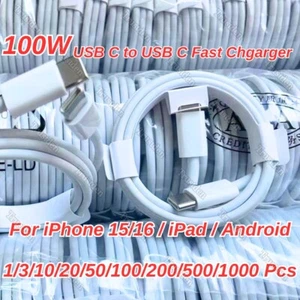 For iPhone 16 15 iPad MacBook Pro 100W USB C Type C Fast Charger Cable Wholesale - Picture 1 of 7