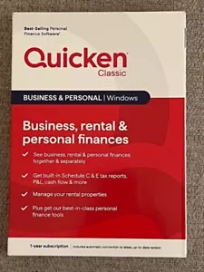 Quicken Classic Business & Personal 1 Year Subscription Key Card New (Windows) - Picture 1 of 2