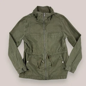 Vecchia giacca da campo militare marina oliva verde cacciatore pini full zip donna S/P - Foto 1 di 7