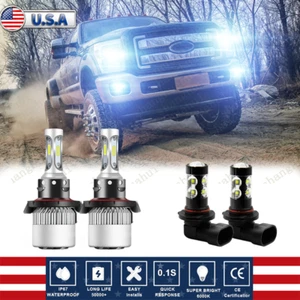 For Ford F250 F350 Super Duty 05-2019 LED Headlight Hi/Lo +Fog Light BULBS - Picture 1 of 12